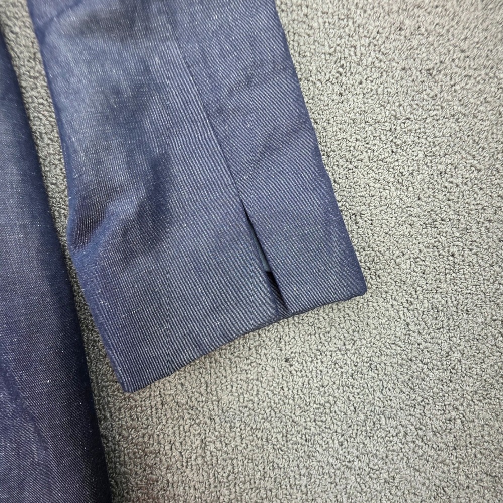 Linda Allard Ellen Tracy Blazer Women Blue Linen Cotton Professional Jacket 10P - Picture 3 of 7